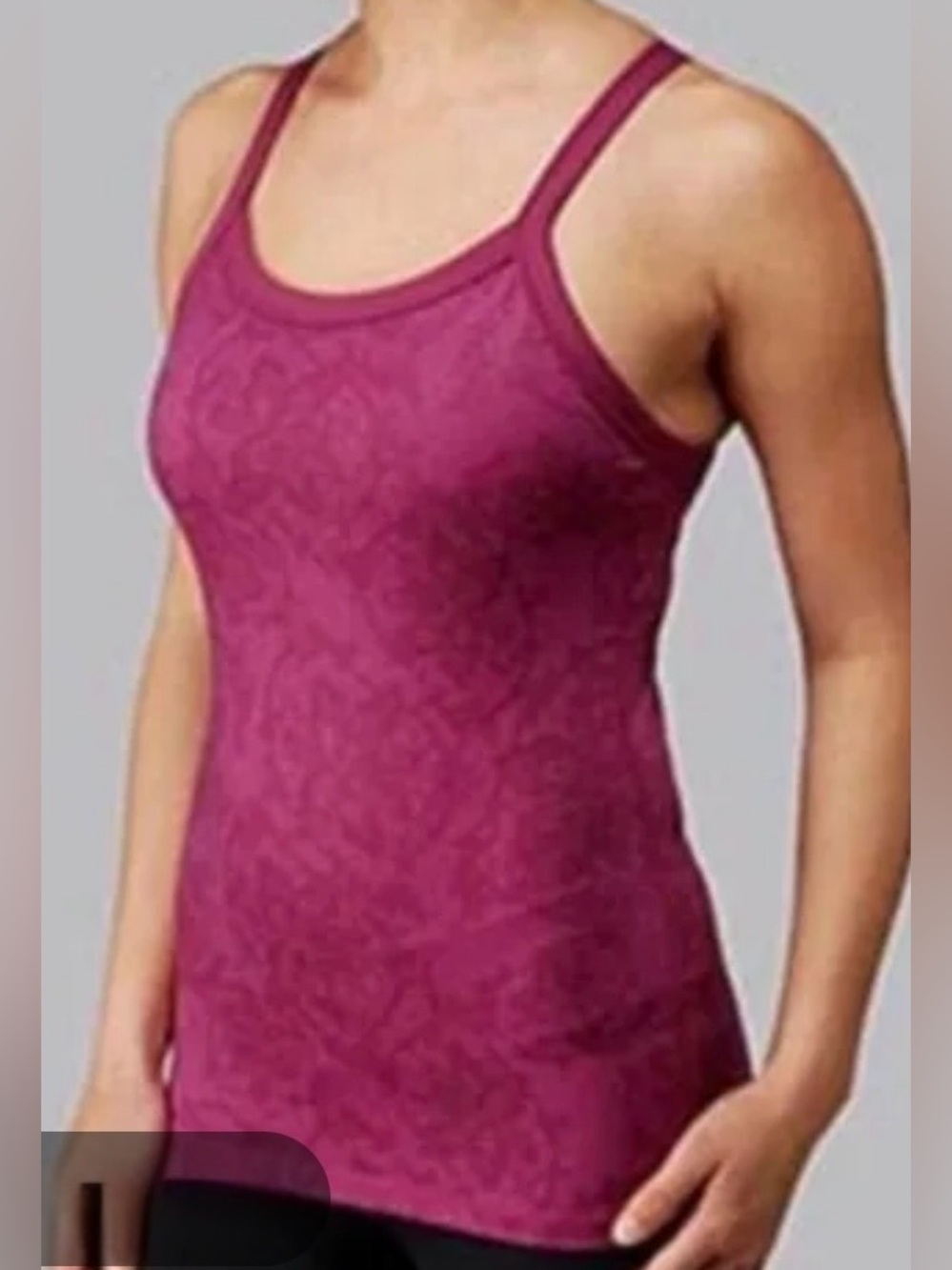 lululemon Ujjayi Power Y Racerback Fitted Tank Top 
Purple Floral 
Size 10